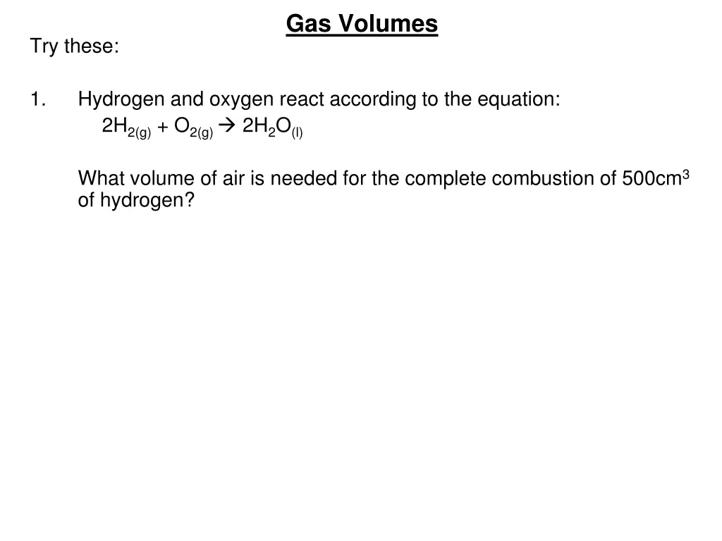 gas volumes 2