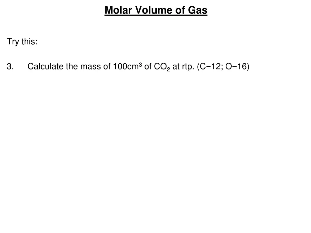 molar volume of gas 4