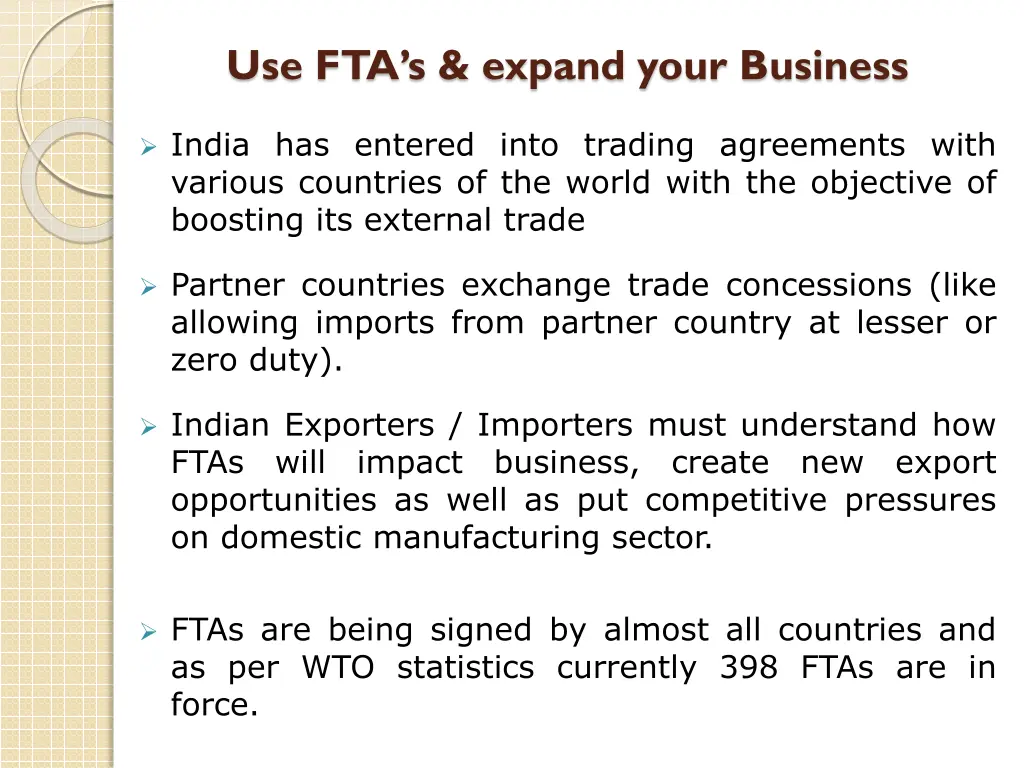 use fta s expand your business