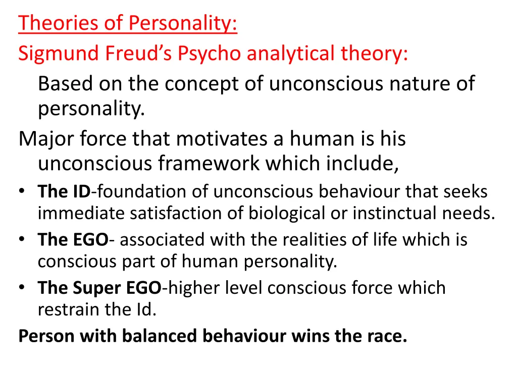 theories of personality sigmund freud s psycho