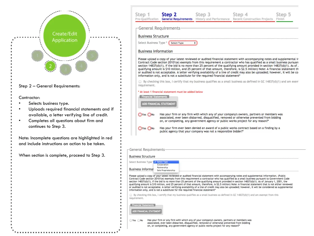 step 2 general requirements