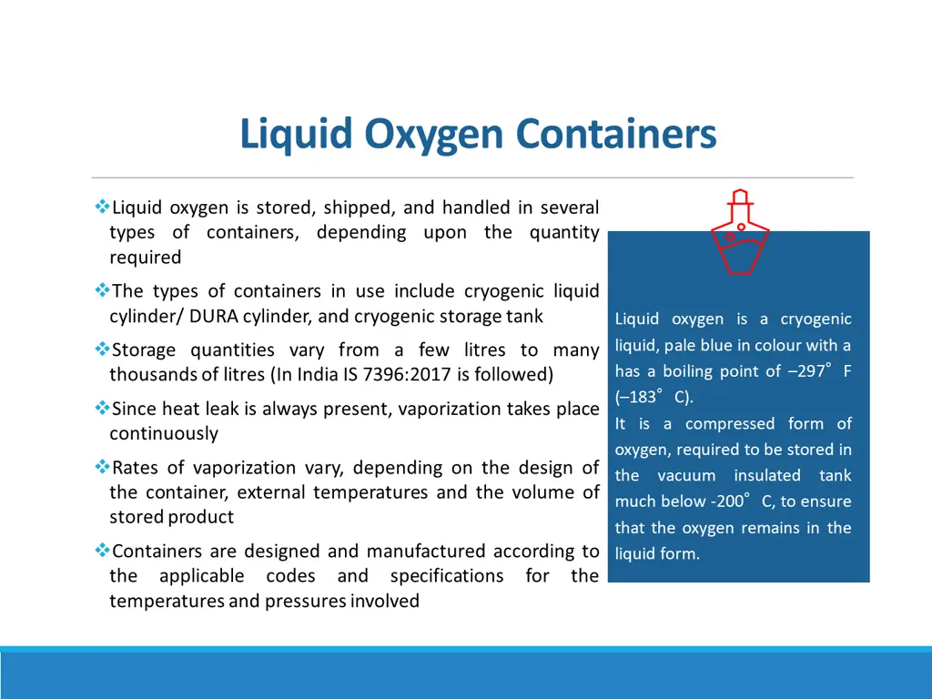 liquid oxygen containers