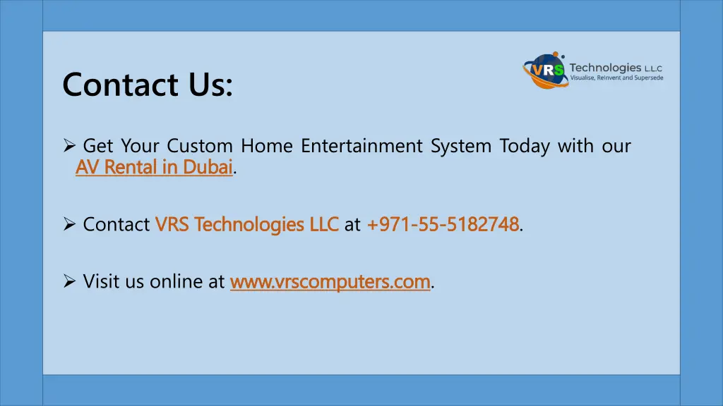 contact us