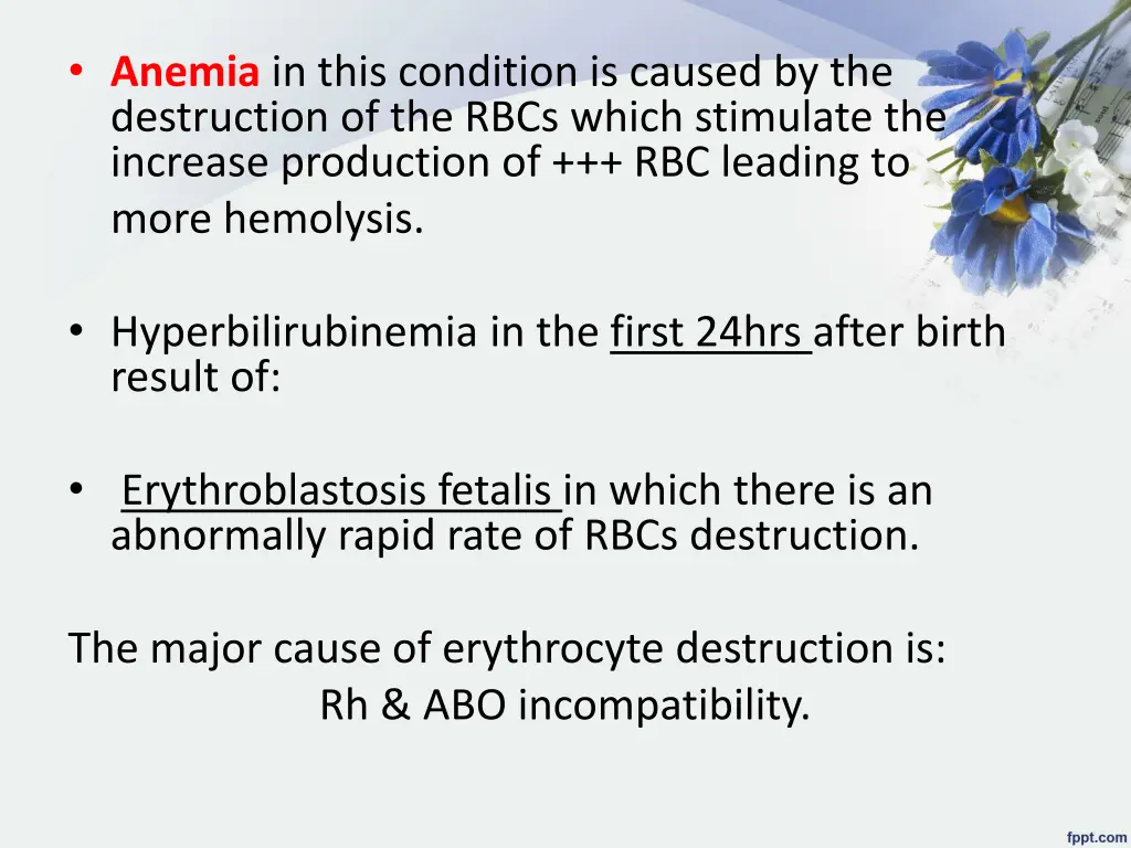 anemia in this condition is caused