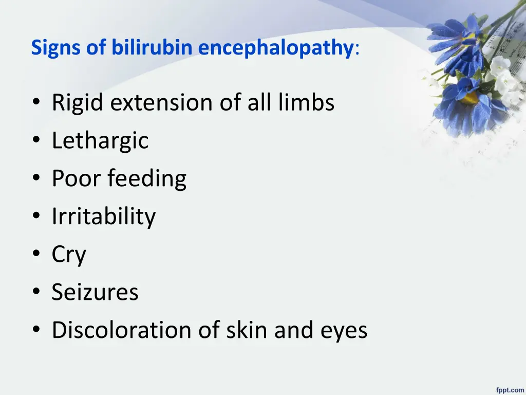 signs of bilirubin encephalopathy