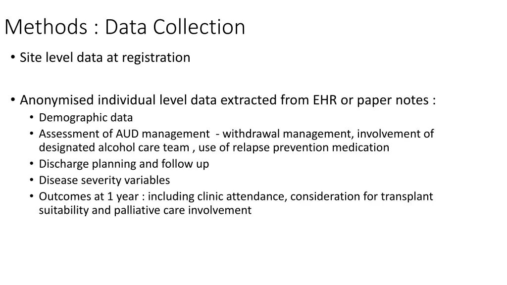 methods data collection