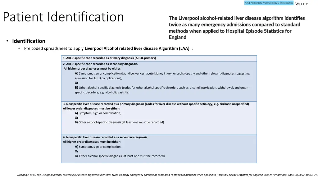 patient identification 1