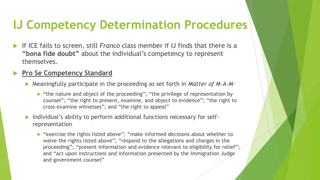 ij competency determination procedures