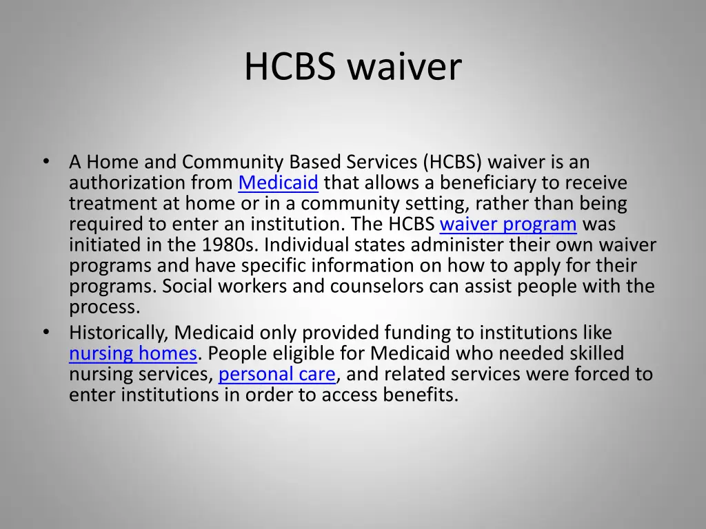 hcbs waiver