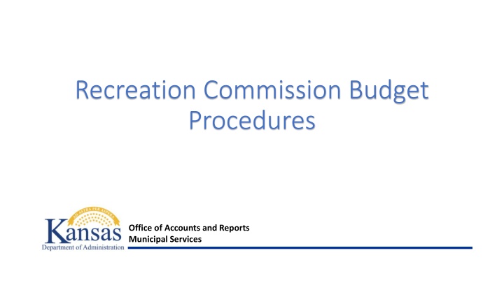 recreation commission budget procedures