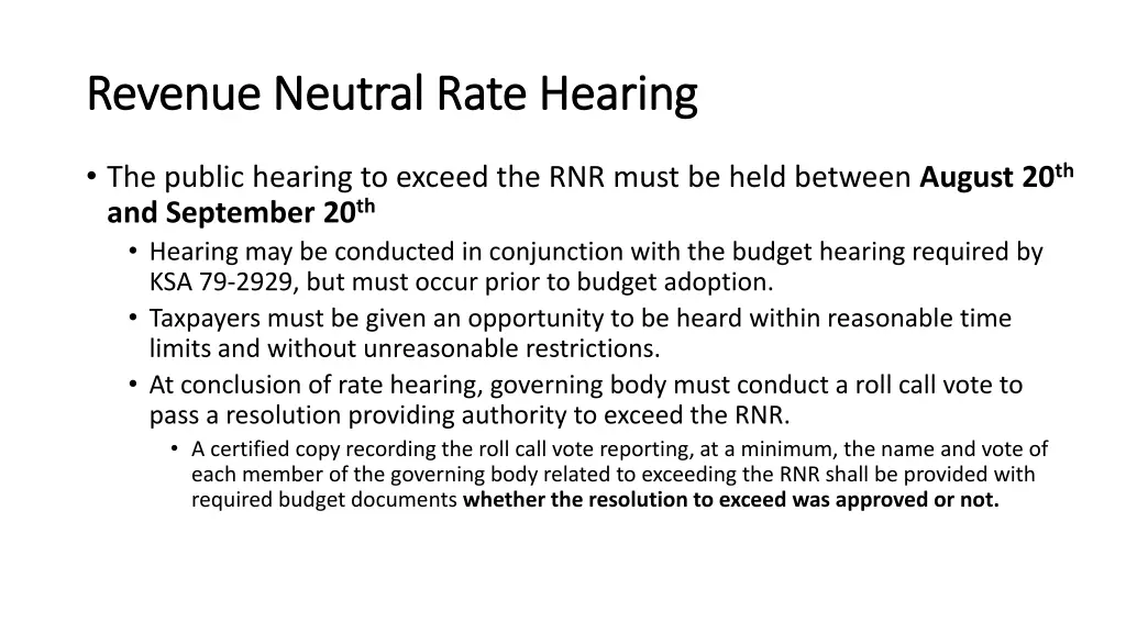 revenue neutral rate hearing revenue neutral rate