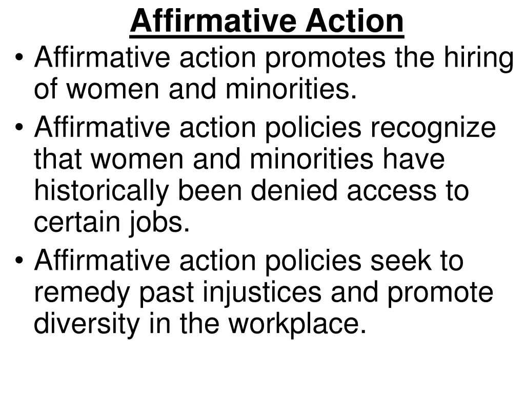 affirmative action affirmative action promotes