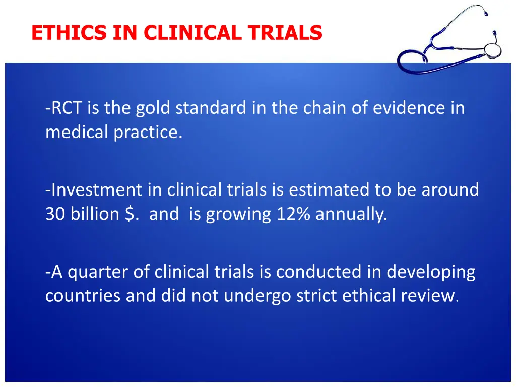 ethics in clinical trials