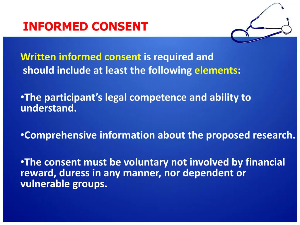 informed consent