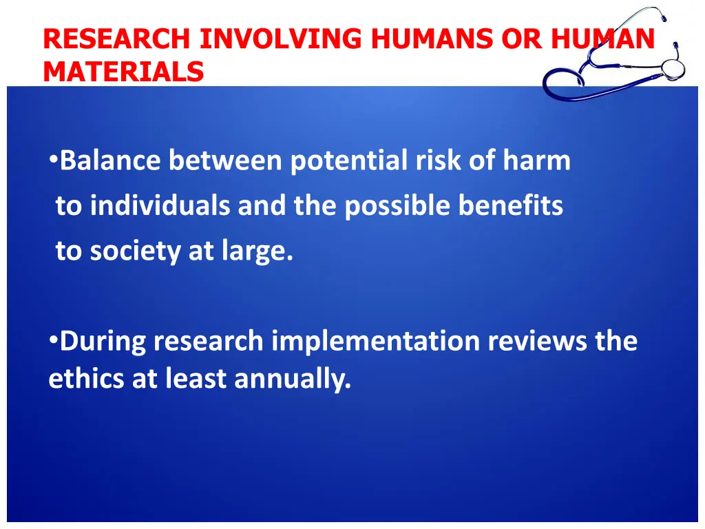 research involving humans or human materials