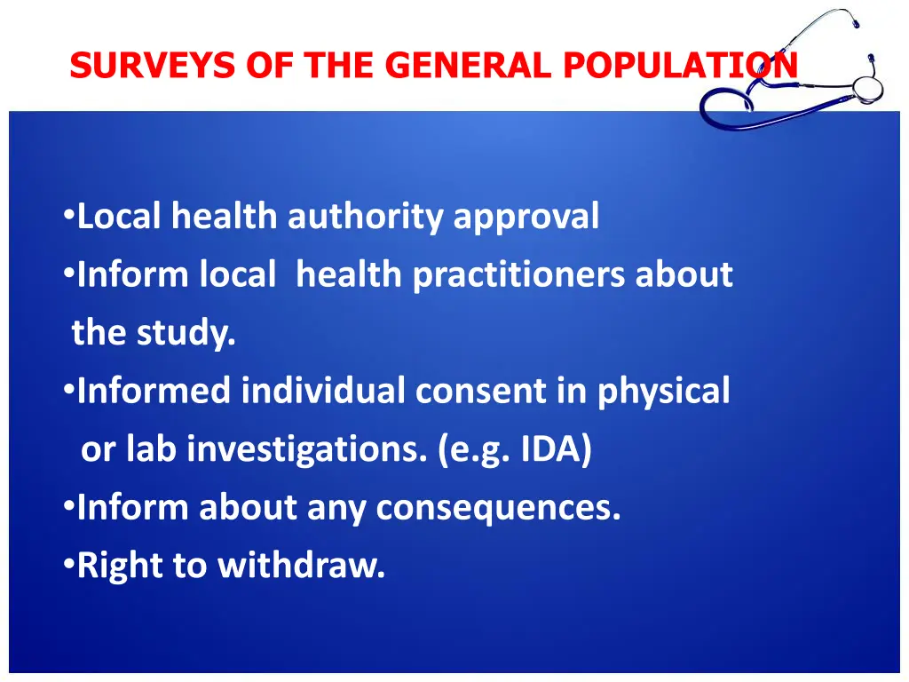 surveys of the general population