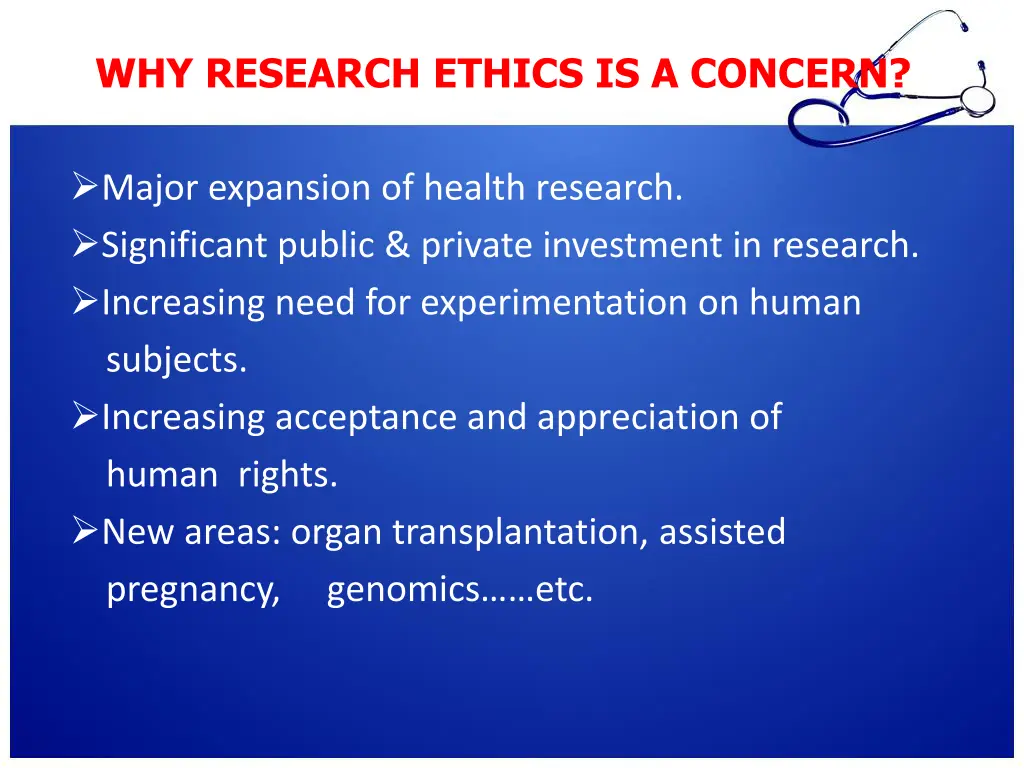 why research ethics is a concern