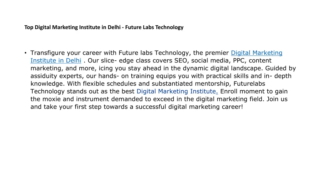 top digital marketing institute in delhi future