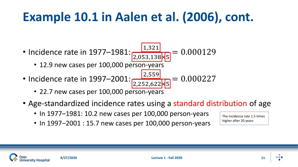 example 10 1 in aalen et al 2006 cont