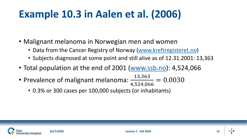 example 10 3 in aalen et al 2006