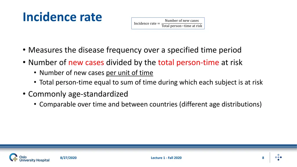 incidence rate