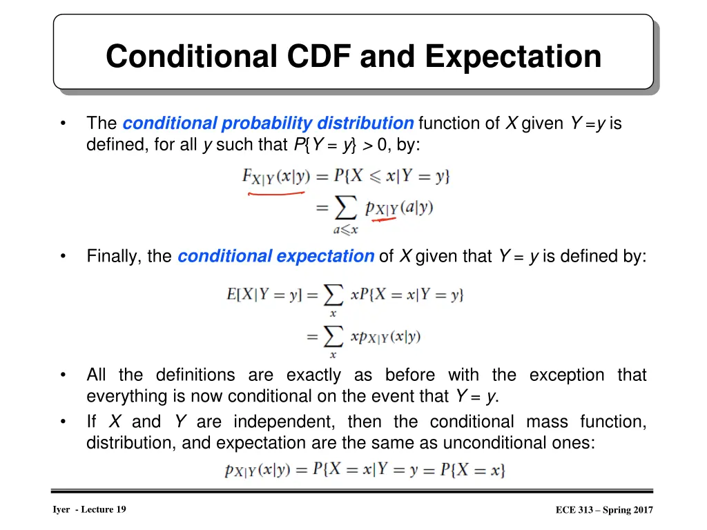 conditional cdf and expectation