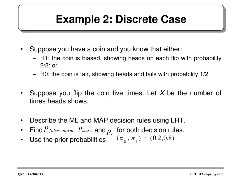 example 2 discrete case