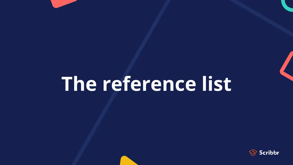 the reference list