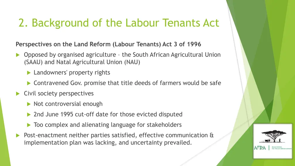 2 background of the labour tenants act