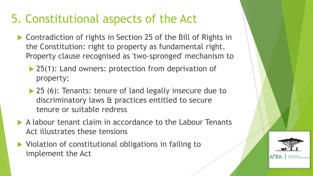 5 constitutional aspects of the act