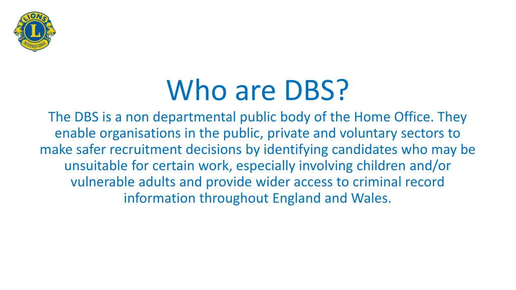 who are dbs