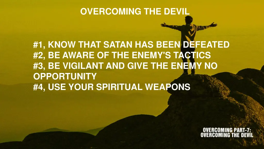 overcoming the devil