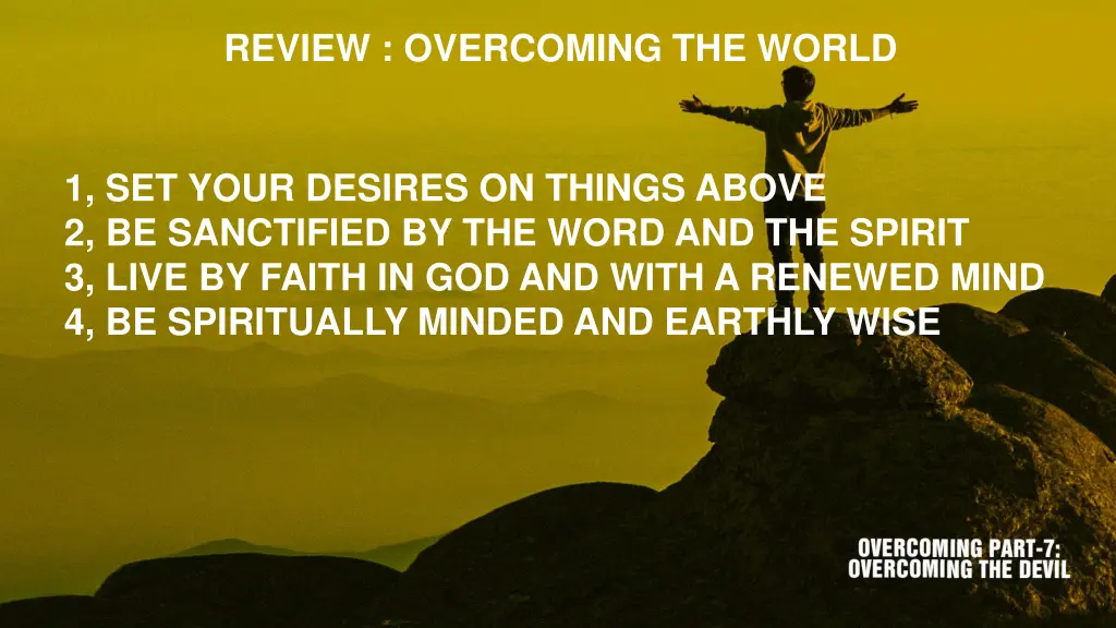 review overcoming the world