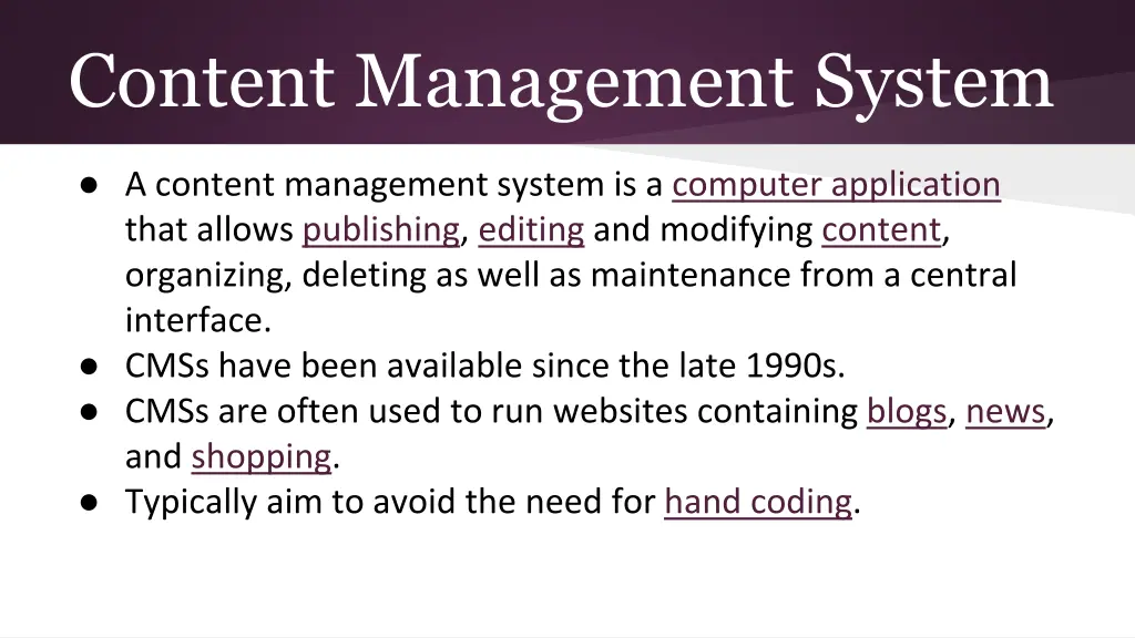 content management system