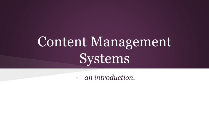 content management systems