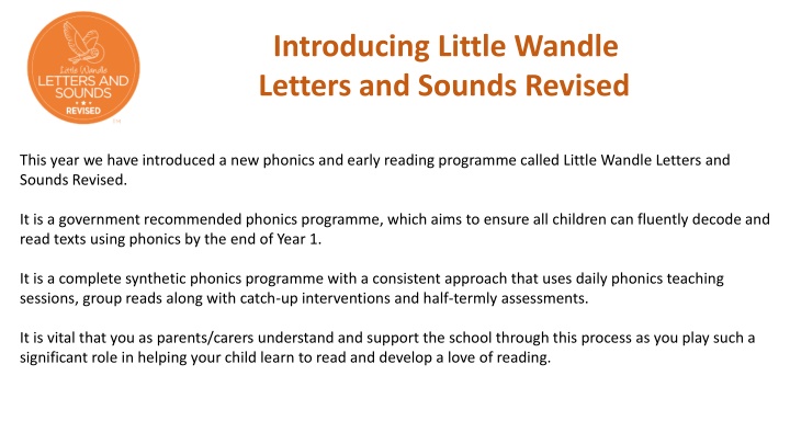 introducing little wandle letters and sounds