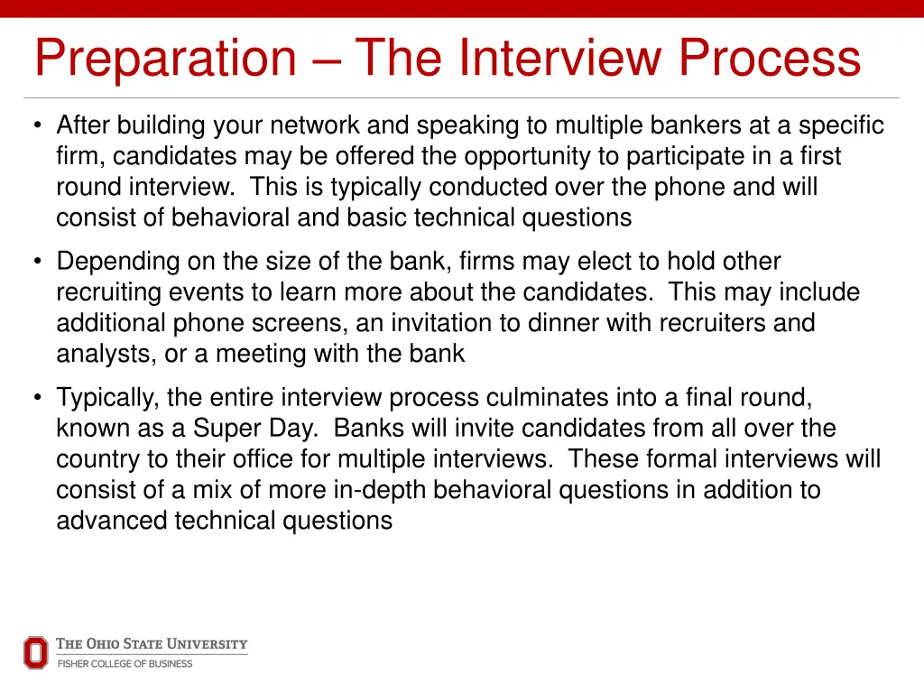 preparation the interview process