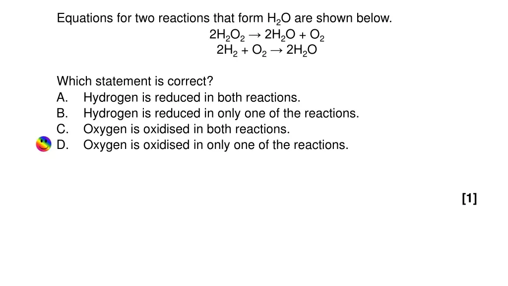 equations for two reactions that form