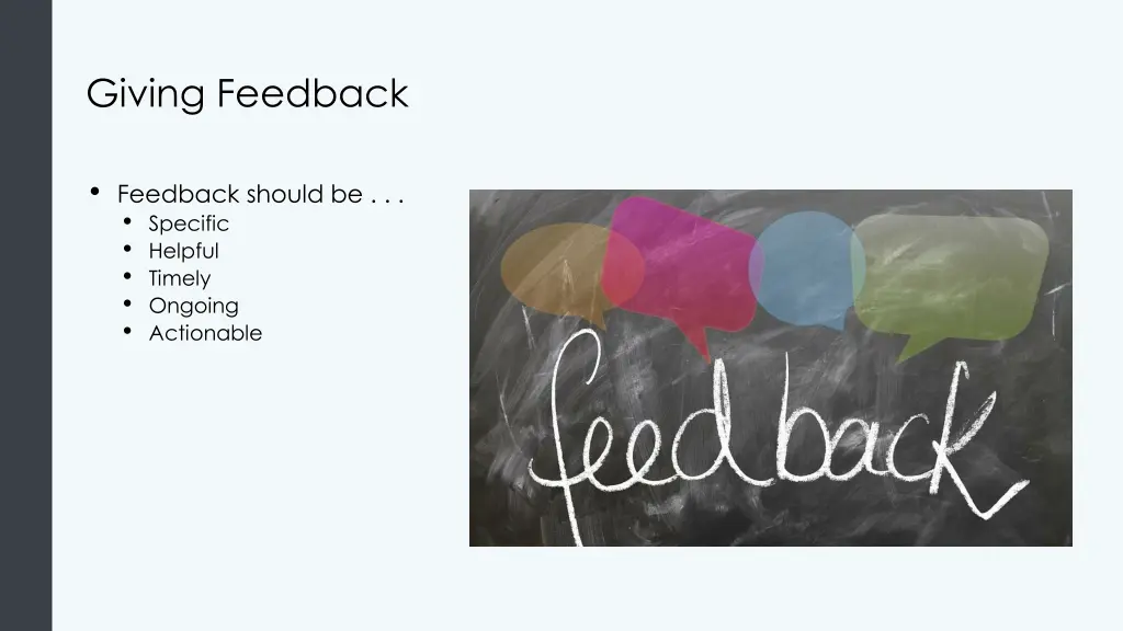 giving feedback