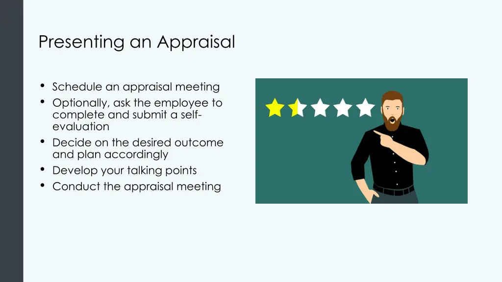 presenting an appraisal