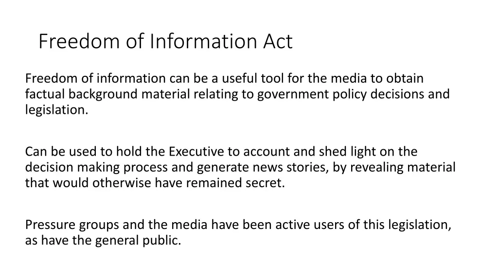 freedom of information act 1