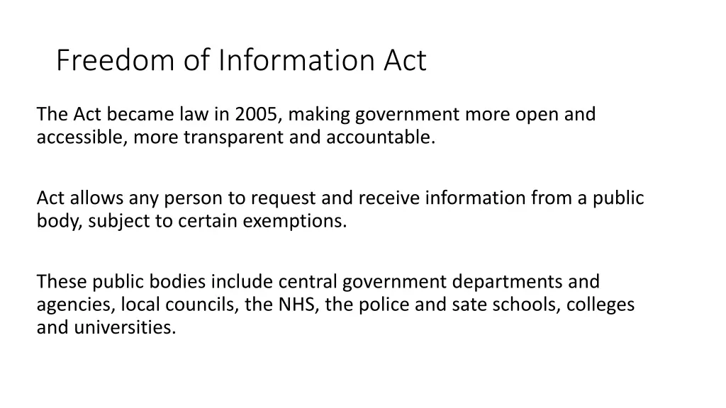 freedom of information act