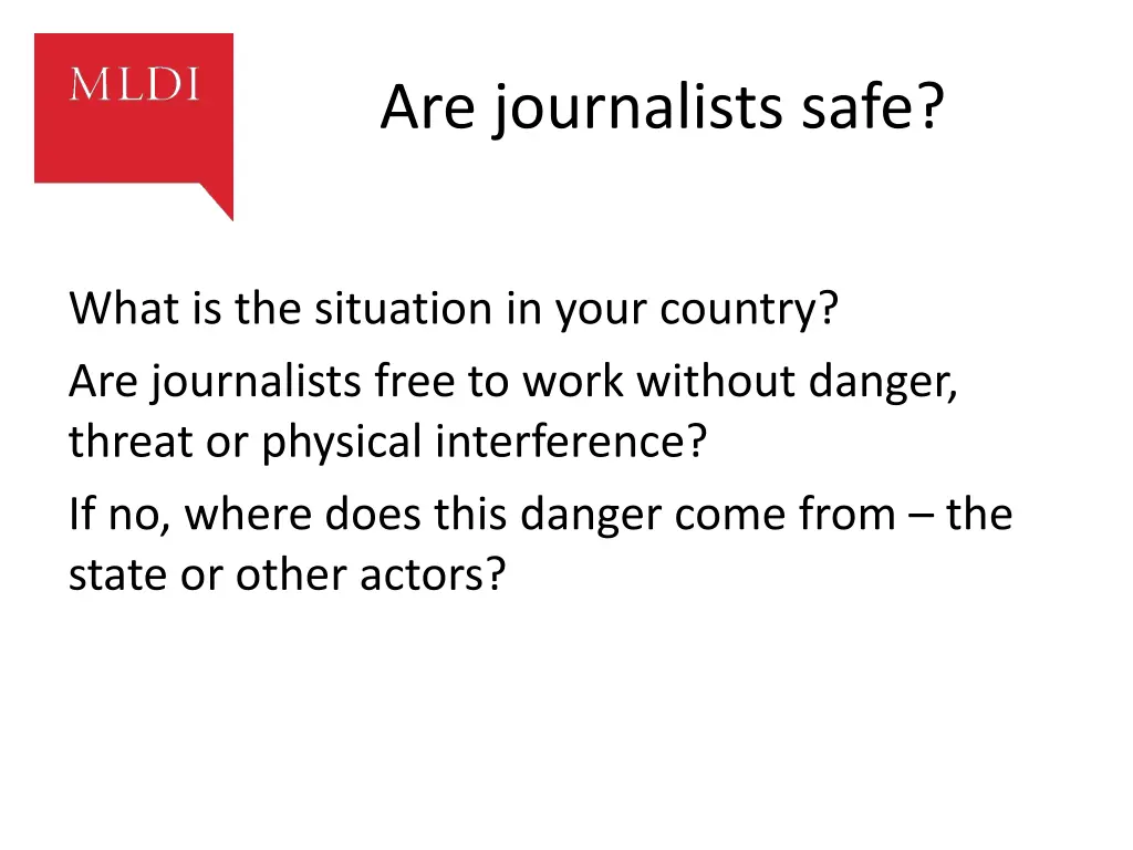 are journalists safe