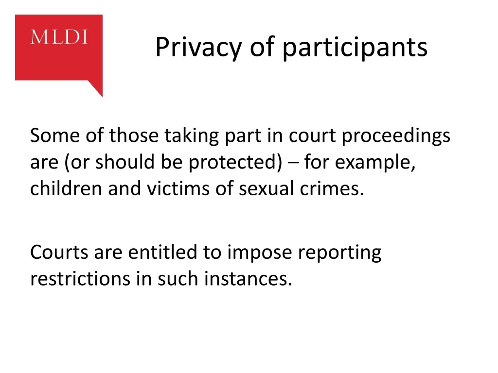 privacy of participants