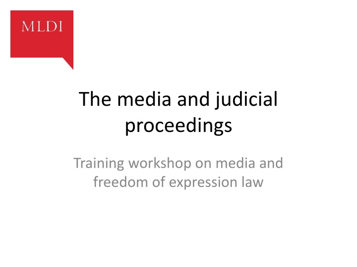 the media and judicial proceedings