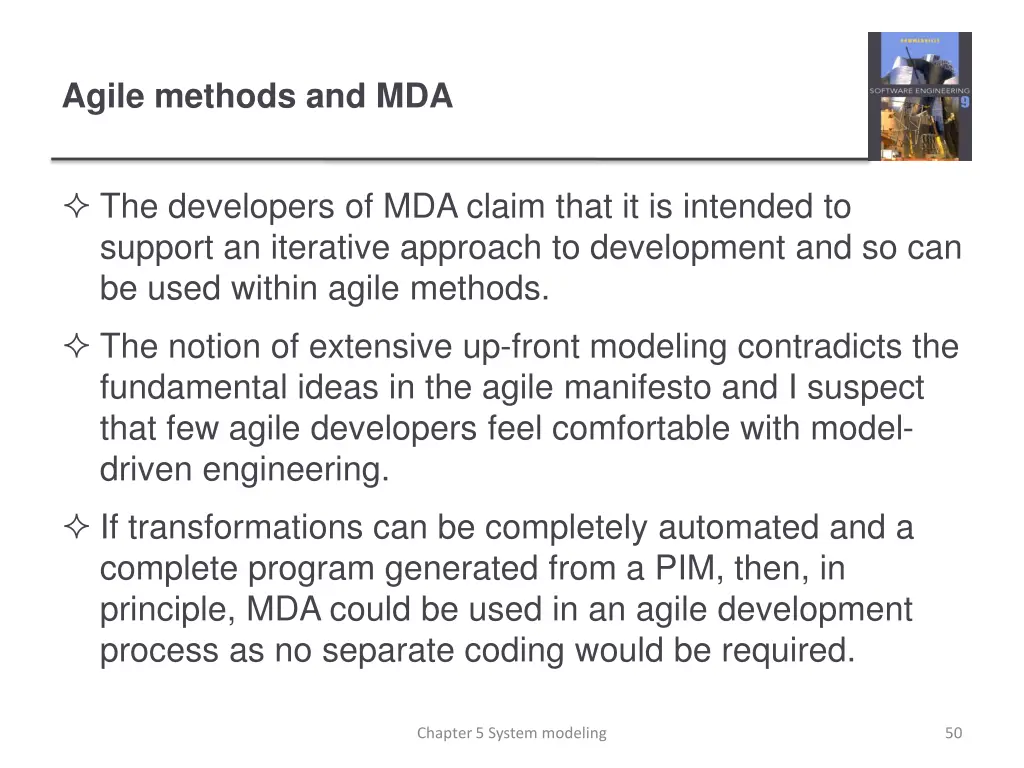 agile methods and mda