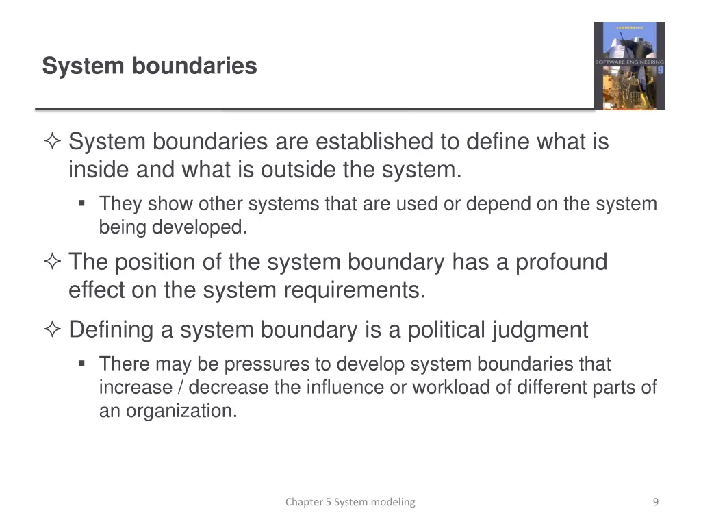 system boundaries