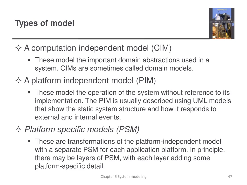 types of model