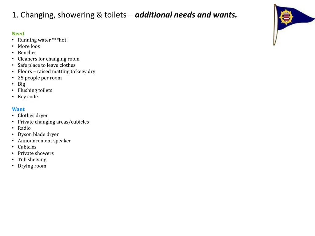 1 changing showering toilets additional needs