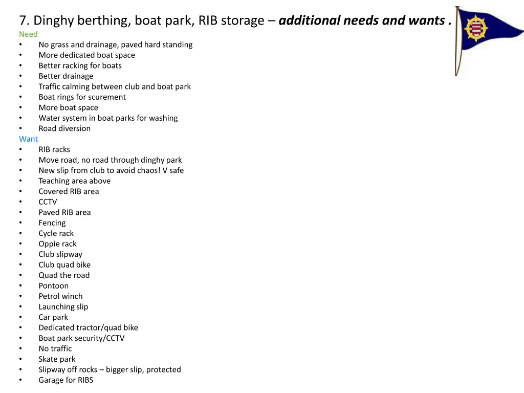 7 dinghy berthing boat park rib storage